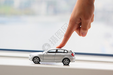 领新而动手指动玩具车送货感激白色保险货车车辆成功销售财富运输背景