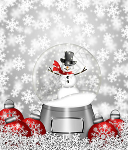 雪球雪人和圣诞树团背景图片