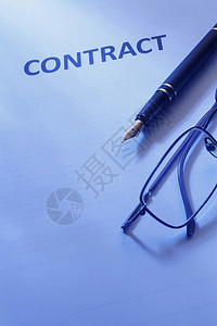 合同系列合同文档文件商业玻璃协议法律眼镜钢笔宏观文书背景图片