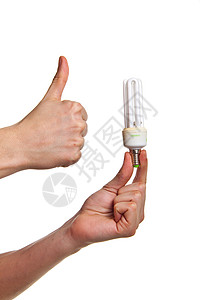 手握着灯的电机电子产品活力金属电气白色储蓄男人宏观技术塑料背景图片