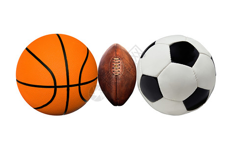 白色的一组运动球团游戏足球照片水平棕色篮球竞赛皮革拼接物品背景图片