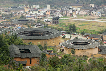 初溪土楼建筑学关闭高清图片