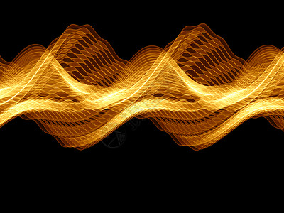 金金浪潮溪流示波器流动音乐黄色墙纸海浪技术橙子正弦波背景图片