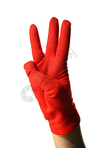 3个指甲红色手腕皮肤手势女性白色数数手指展示背景图片