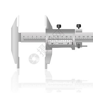 测量工具制造业白色金属灰色工业卡尺背景图片