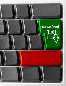删除键盘保持带有“ 下载” 键的计算机键盘背景