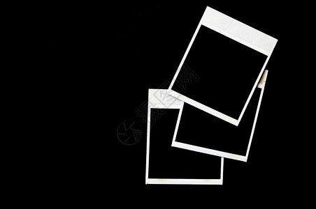 相框正方形边界照片专辑卡片艺术黑色白色背景图片
