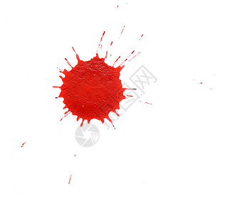 红点飞沫圆圈斑点液体墨水犯罪白色背景图片