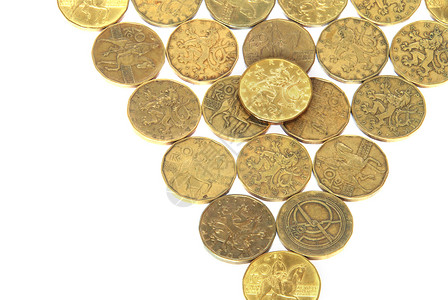捷克硬币背景图片