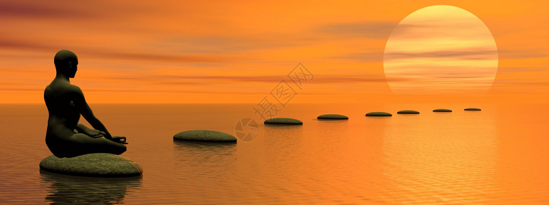 海佛斯沉思太阳的步伐背景