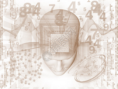 数字迷宫Mind Maze 迷明迷藏计算技术插图解决方案男人想像力艺术墙纸智力创造力背景