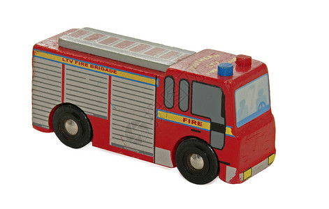 木制消防车背景图片