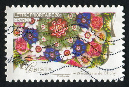法国印制的邮票背景图片