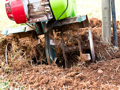 挖掘机器工具地面旋转齿轮农场土地旋耕机土壤花园高清图片