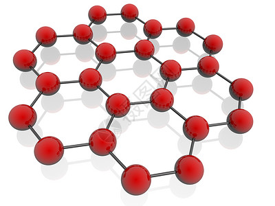原子物理小路蓝色结构反射白色红色分子科学背景图片