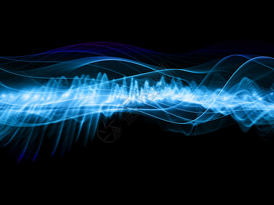 抽象可视化波音乐正弦波墙纸溪流蓝色运动海浪流动背景图片