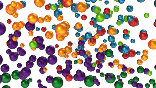 彩色球横幅挂饰色彩多彩的泡泡或球背景