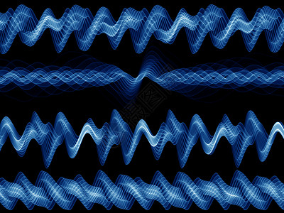 声音波正弦波流动海浪示波器蓝色溪流音乐技术墙纸背景图片