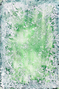 水彩绿色色调液体极光创造力艺术设计师墨水框架白色背景图片