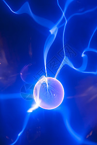 等象地球电极圆形活力党光科学闪电发电机释放水晶球派对背景图片