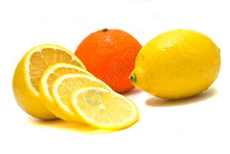 说好普通话柠檬和橘子水果果汁热带食物素食者营养橙子黄色素菜饮食背景