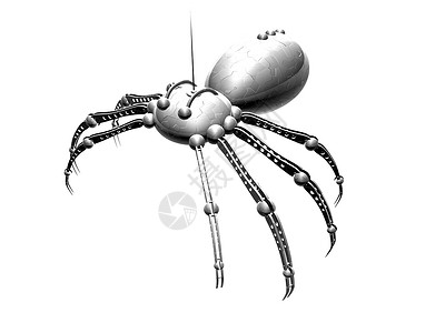 机械蜘蛛与士兵机器人蜘蛛遥控机器科学小说机械蛛形技术动物金属怪物背景