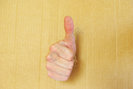 手掌纸板商业拇指白色身体手指背景图片