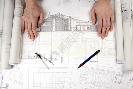 建筑结构概念工具图纸数数房子统治者建造工程预算建设者厘米背景图片