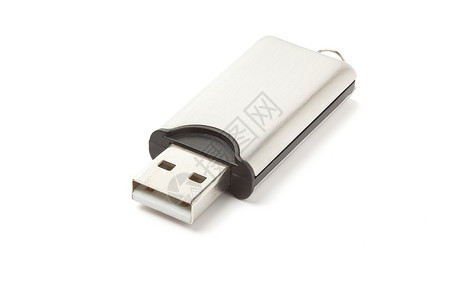 usb驱动器孤立的USB闪存驱动器白色闪光技术电子产品记忆驾驶电脑驱动器金属数据背景
