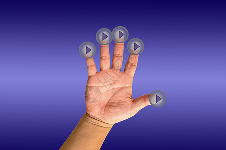 手按按钮播放技术用户推介会纽扣触摸屏商业手指展示互联网电脑背景图片