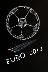 足球训练班海报2012年欧元和欧元平面图足球广告牌比赛辅导锦标赛游戏艺术粉笔运动教育背景