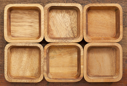 六平方木质碗网格正方形木头背景图片