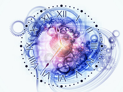 这是非常匆忙时间动态电脑蓝色日程插图权宜数字想像力手表作品进步背景