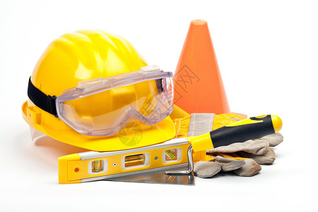 小心安全安全成套建筑学警告工业危险工人警卫工程师工作手套背景
