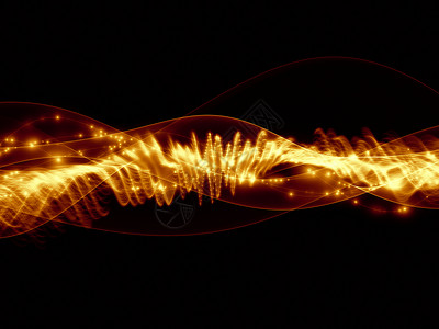 抽象音速均衡器墙纸运动橙子黄色流动海浪溪流音乐正弦波背景图片