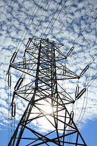 电电压平隆天空阳光公用事业太阳网格活力水电电气电缆背景图片