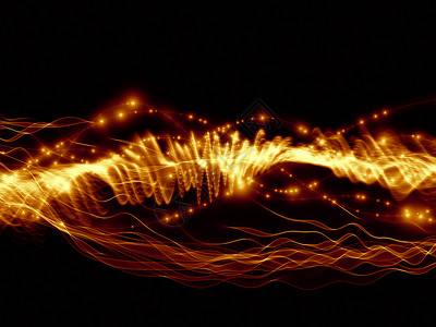 灯光之波运动橙子海浪音乐墙纸正弦波黄色流动溪流背景图片