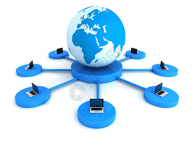 计算机网络全球团队笔记本沟通数据商业互联网地球组织技术背景图片