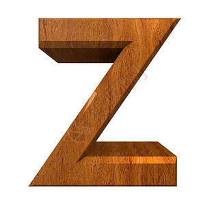 木柴中的3d字母Z Z背景图片
