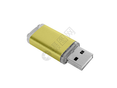 USB闪存盘 白色背景的高清图片