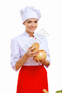 青年烹饪准备食品酒店美食餐厅工作成人食物桌子蔬菜男性勺子背景图片