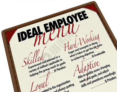 理想雇员选择工作候选人的选用菜单背景图片