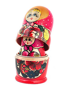 花盆娃娃俄罗斯玩偶木头收藏娃娃家庭范例塑像数字友谊玩具纪念品背景