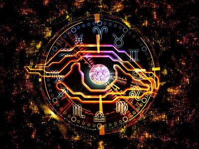 十二生肖之亥猪Zodiac之眼八字星星眼睛圆圈黑色作品预测时间生日背景