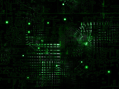 复杂的工业质料开发黑色虚拟现实技术作品网格绿色背景图片