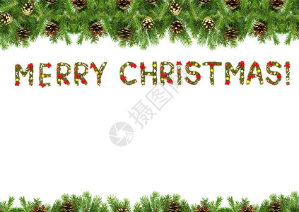 圣诞冬青框架符号空的高清图片