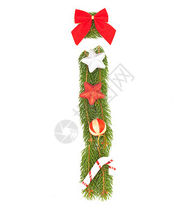 绿色装饰丝带圣诞节字母丝带框架甘蔗叶子庆典假期分支机构植物风格食物背景