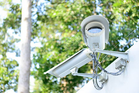 安保摄像头栅栏安全记录技术监视电子手表视频警卫监视器背景图片