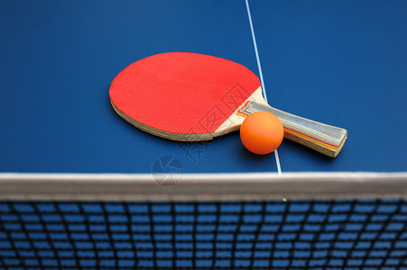 乒乓球网表 网球球拍蓝色运动桌子乒乓球背景