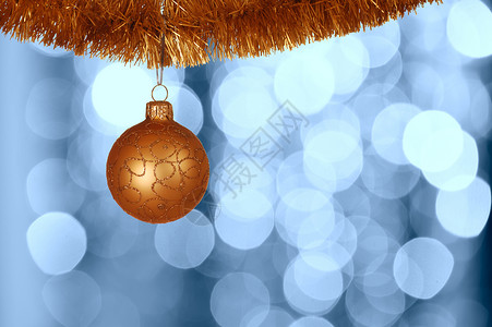 圣诞舞会季节风格装饰品金子蓝色假期庆典装饰背景图片